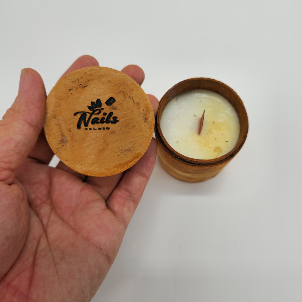 NẾN THƠM TỪ VỎ QUẾ 150g ( CÓ THỂ KHẮC LASER TÊN TIỆM TRÊN SẢN PHẨM)