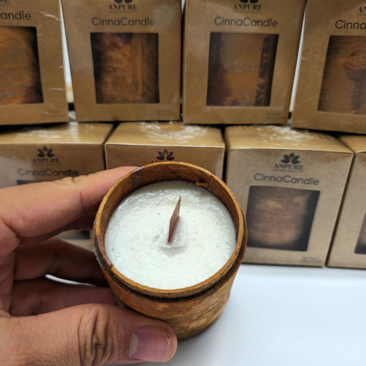 NẾN THƠM TỪ VỎ QUẾ 150g ( CÓ THỂ KHẮC LASER TÊN TIỆM TRÊN SẢN PHẨM)