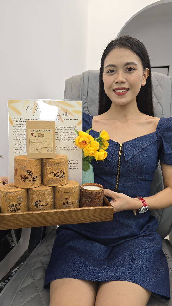NẾN MASSAGE VỎ QUẾ KHẮC, THIẾT KẾ LOGO MIỄN PHÍ