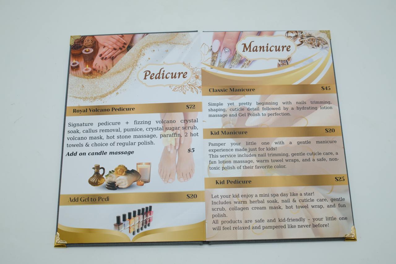 MENU CAO CẤP TIỆM NAILS