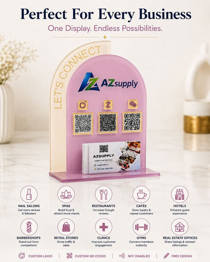 ✅ Luxury QR & NFC Display for Nail Salons & Spas