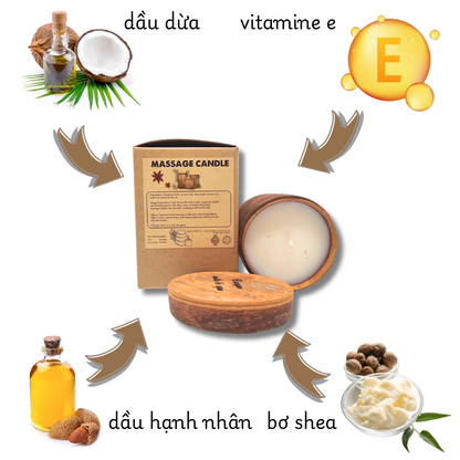 NẾN MASSAGE VỎ QUẾ KHẮC, THIẾT KẾ LOGO MIỄN PHÍ